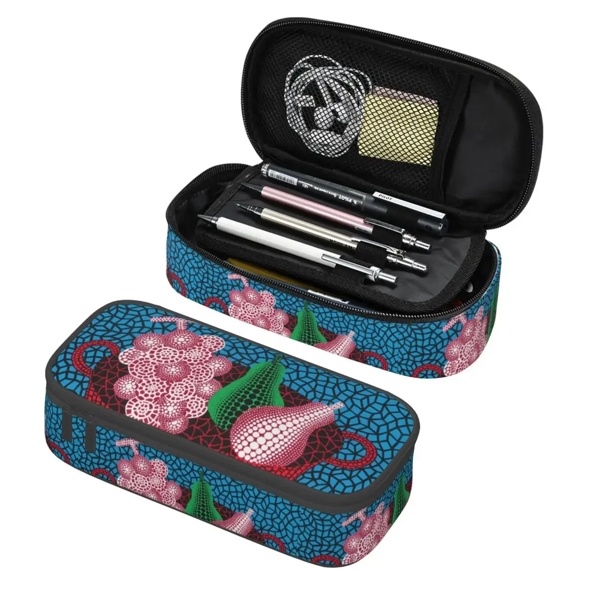 

Custom Cute Yayoi Kusama Abstract Art Fruits Pencil Case for Boy Girl Large Capacity Pencil Bag School Accessories