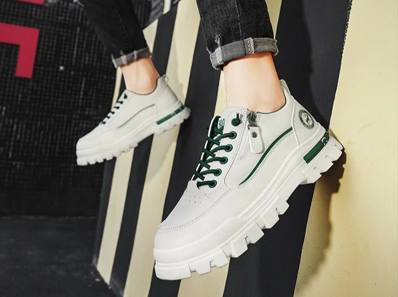 Lässige Sport-Outdoor-Wanderschuhe Trendige Mode-Streetwear Bequeme Herren-Board-Schuhe mit Dicker Sohle – Detail 1