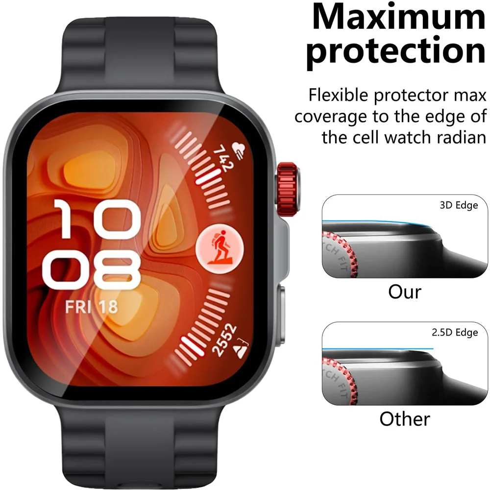 واقي شاشة منحني ثلاثي الأبعاد لساعة هواوي فيت 4 برو طبقة رقيقة واقية لساعة هواوي فيت 4 كامل فائق الدقة وليس زجاج 5 قطعة/الوحدة #5