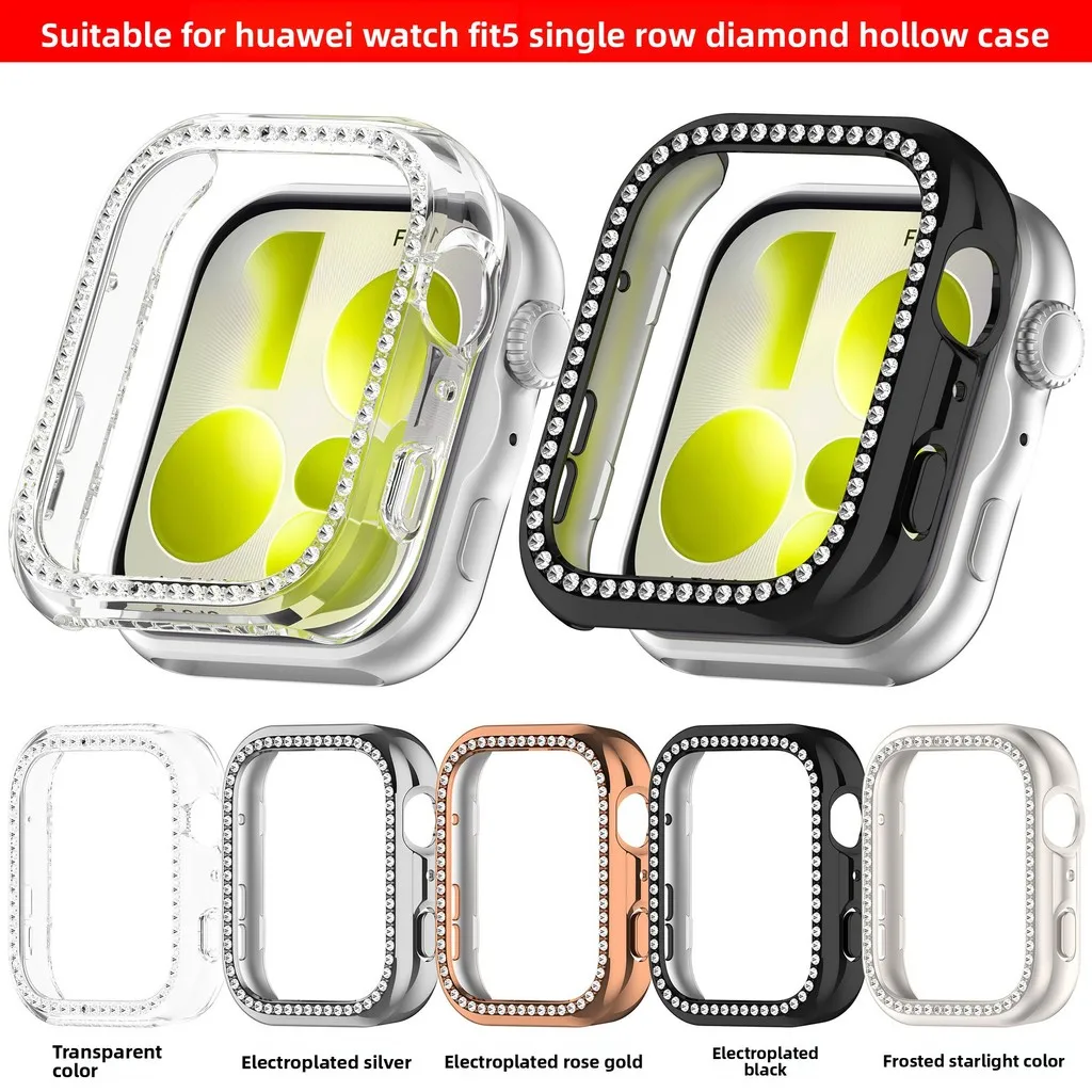 Diamant-Hülle für Huawei Watch Fit 4/5 Pro Zubehör Rundum hohler Schutzrahmen für Huawei Watch Fit 5 4 3 Cover – Detail 1