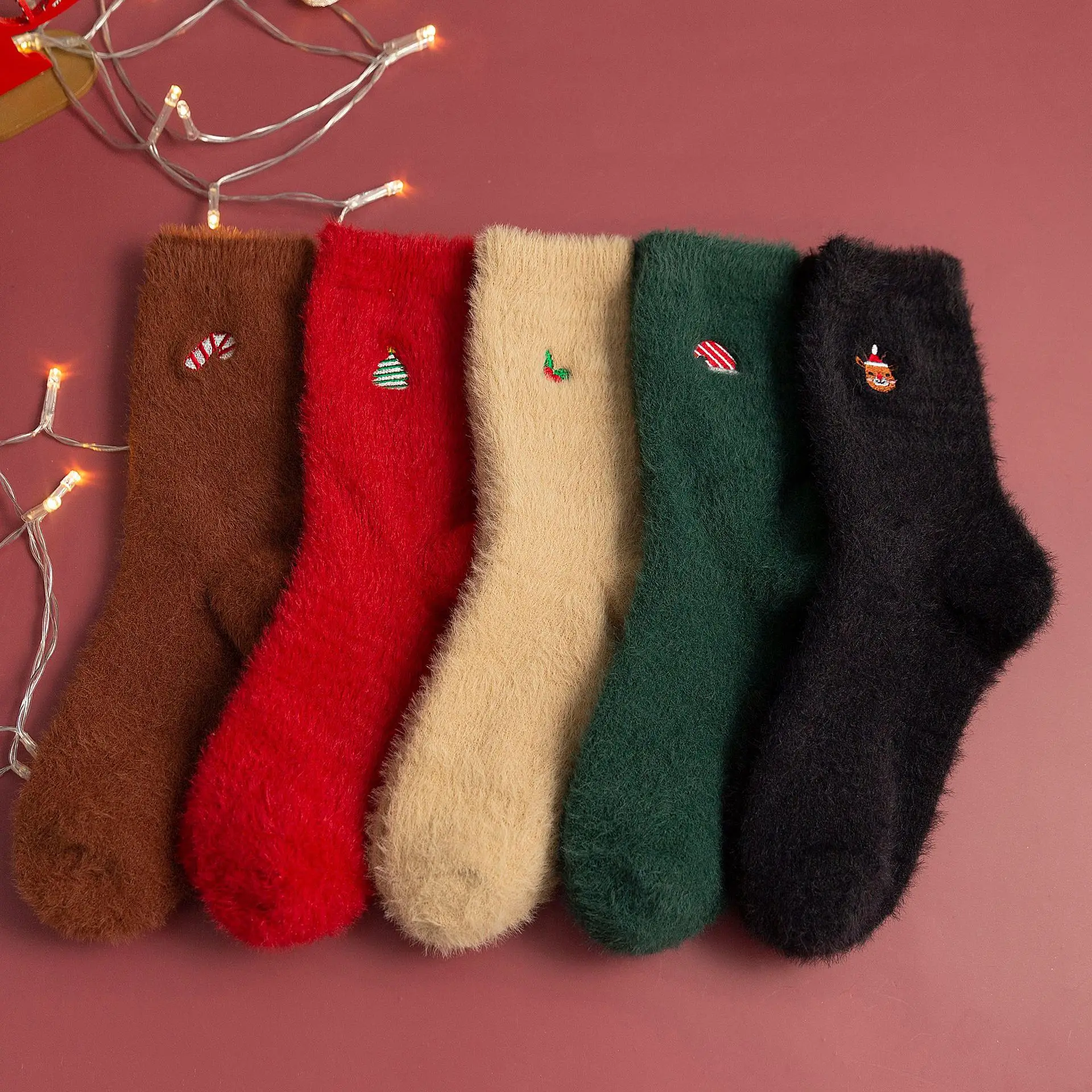 

Christmas Fuzzy Kawaii Socks Grip Womens Cozy Floor Socks Soft Female Shoes Home Indoor Warm Gifts Silicone Floor Slipper Socks