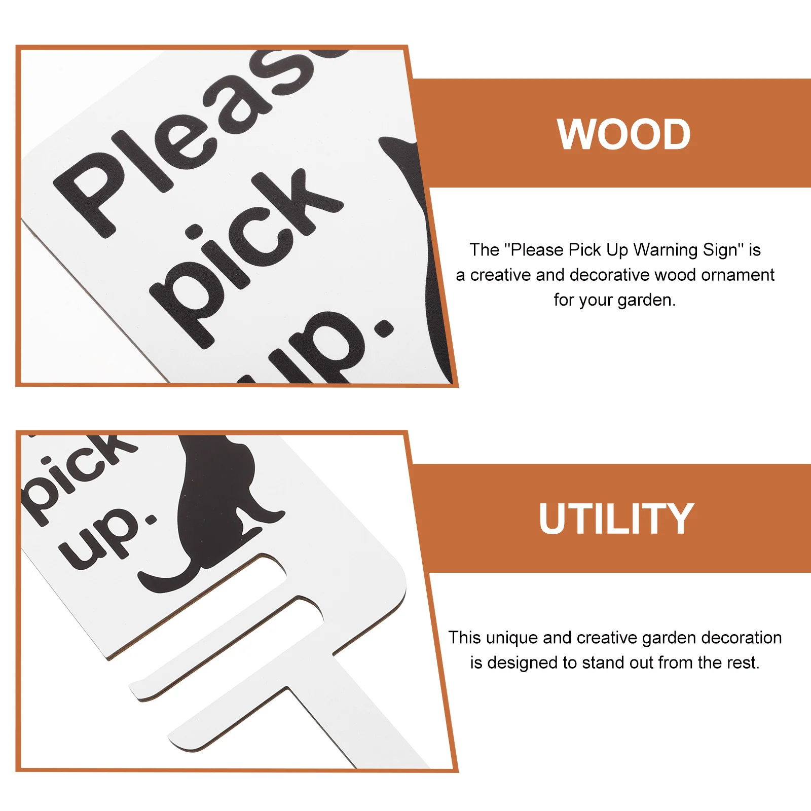 Dog Poop Sign No Pooping Notice Garden Pet Warning Stake Easy Install Practical Landscape Decoration Please Pick Up