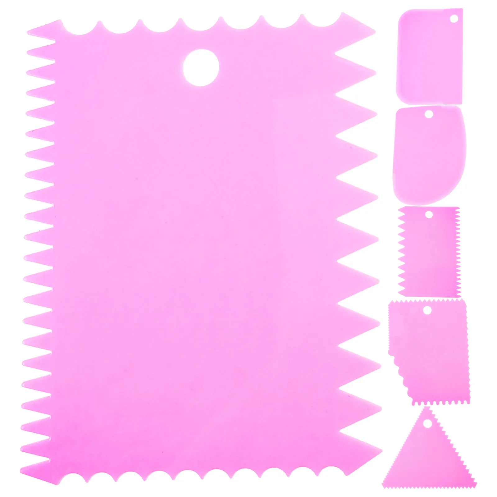 

1Set Multifunctional Cake Scraper Smoother Set for Baking and Decorating Reusable PP Material Easy Clean Cake Scraper Smoother