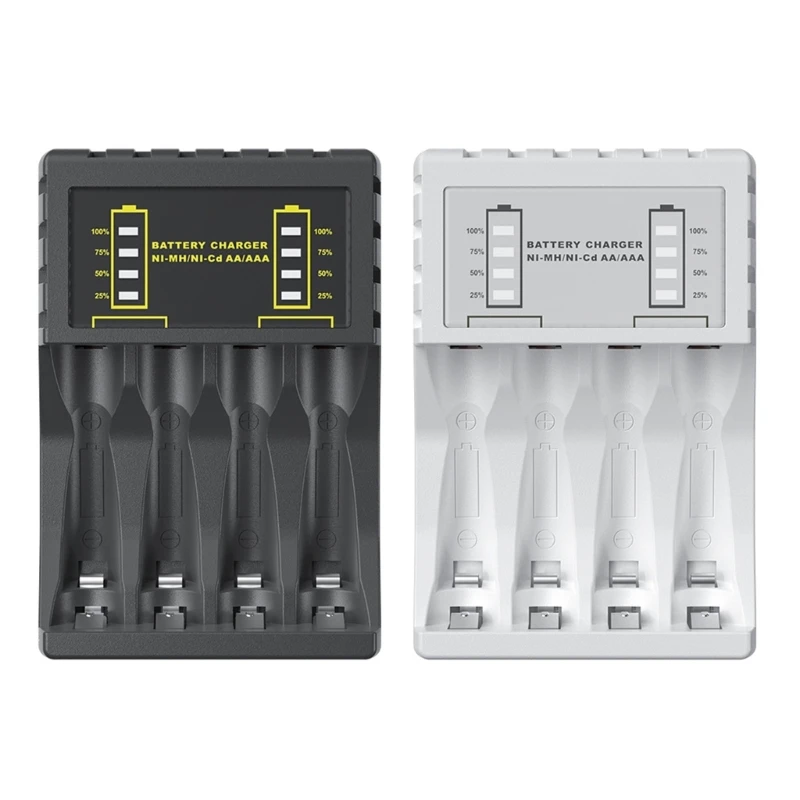 4 Slot Battery Intelligent USB Type-C for AAA/AA Ni-MH/Ni-Cd Rechargeable Batteries With LED