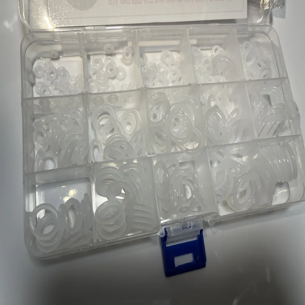 225Pcs Food Grade VMQ Silicone O Rings White High Temp Non-Toxic Sealing Gaskets CS1.9/2.4mm OD6-20mm Waterproof Rubber Seal Kit