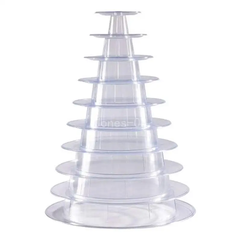 

Q6PE 10 Tiers Round Macaron Tower Stand Premium Quality Macaroon Tower Stand Cake Display Rack Party Wedding Display Shelf