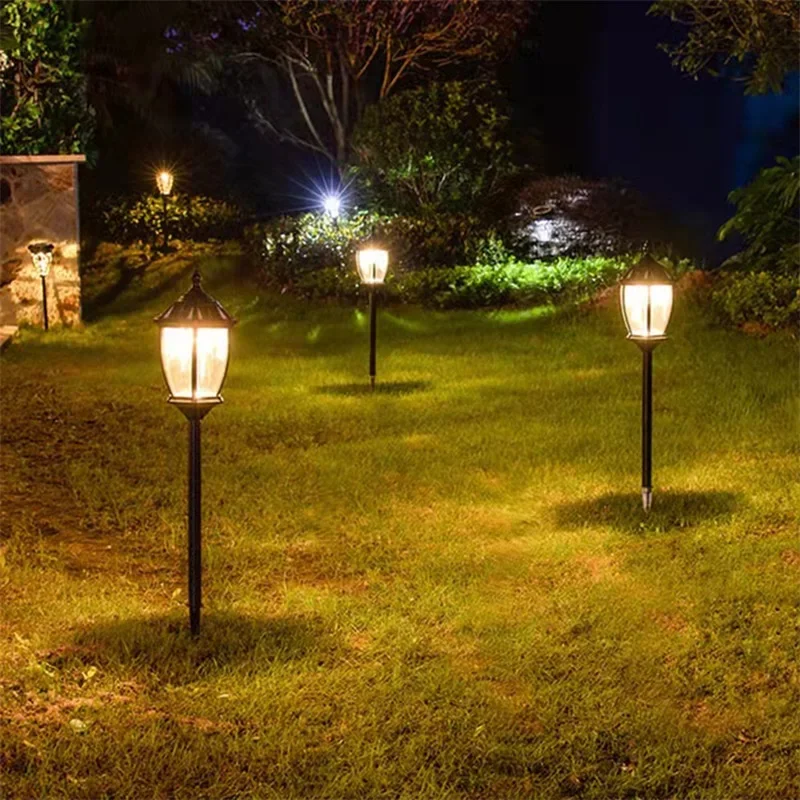 PLLY Retro Simple Outdoor Black Lawn Lamp LED Light Classical Waterproof Home for Villa Path Garden