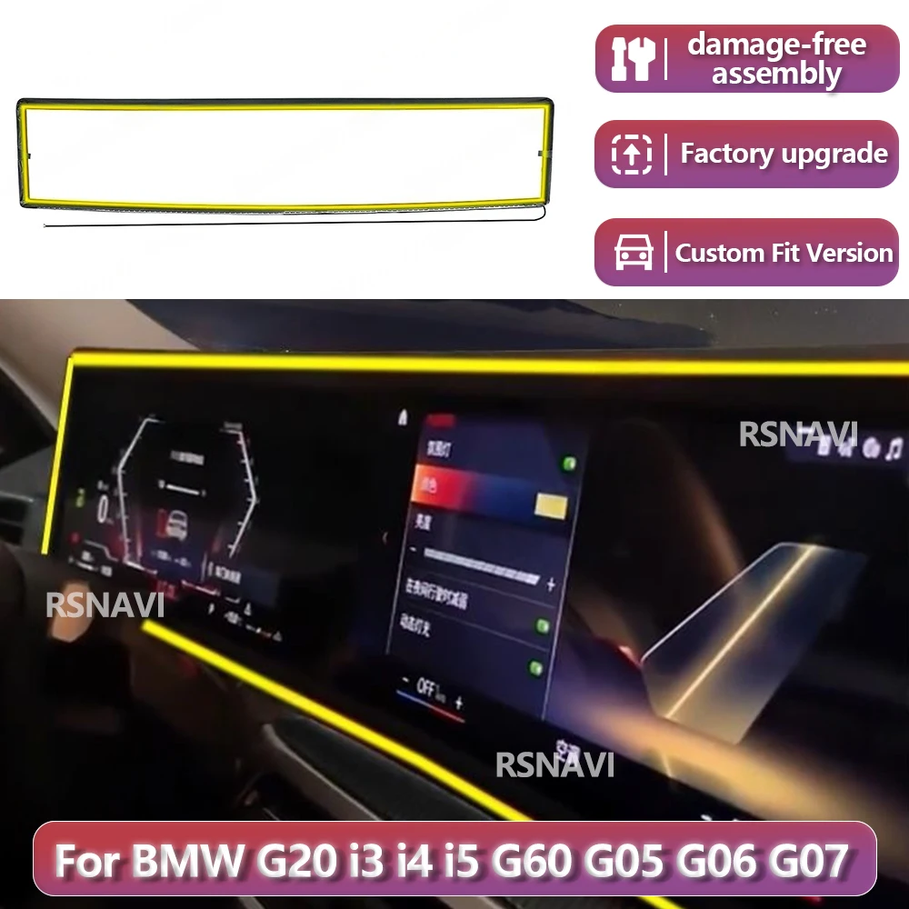 

RSNAVI Factory settings For BMW G20 G26 i3 i4 i5 G60 G05 X5 G06 X6 G07 X7 M3 M4Series 2018-2026 Car Monitor Display Screen Light