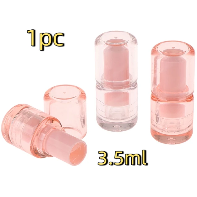 Emballage de maquillage de voyage pour brillant à lèvres, Tubes circulaires semi-transparents vides pour baume à lèvres, conteneur de stockage de rouge à lèvres, 3.5ml