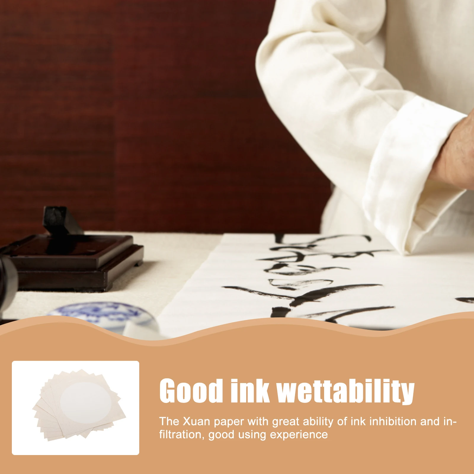 

10 Sheets Calligraphy Paper Mirror Jam for Practicing Chinese Painting Blank Xuan Product