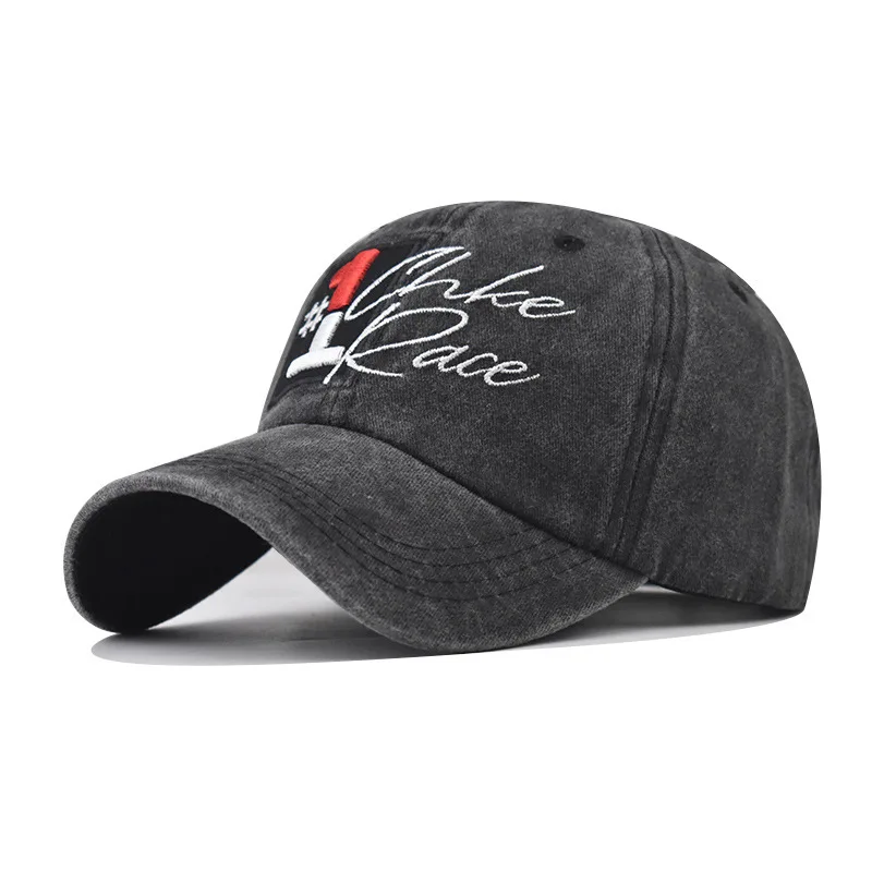 

Washed Vintage Number Baseball For Men And Women Classic Large Embroidered Letter Distressed Dad Hat