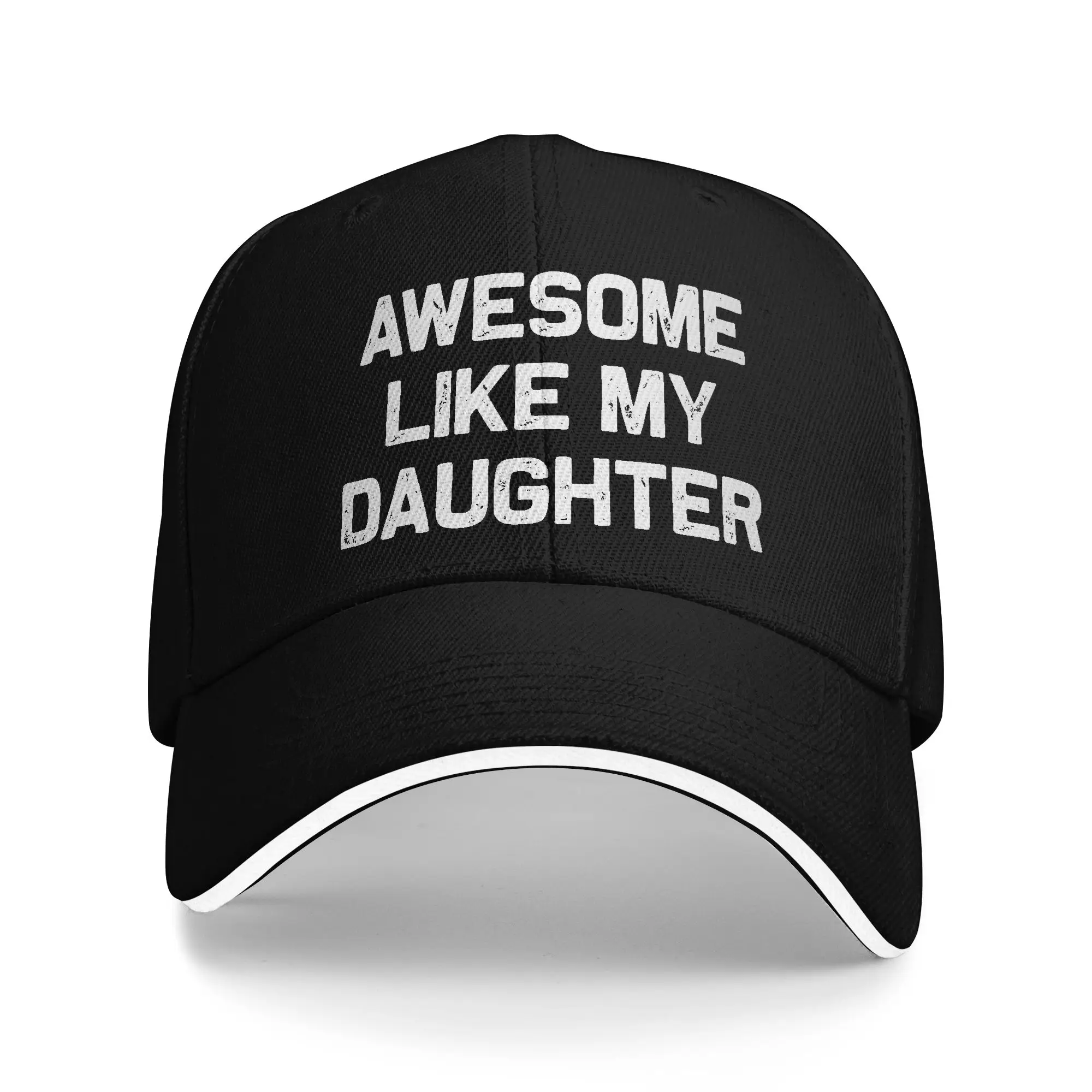 Super Koszulka Jak Moja Córka Prezent Śmieszny Dzień Ojca Czapka z Daszkiem Tata Czapka Bejsbolówka Casualowa Czapka typu Trucker Letnia Unisex Męska Czapka Bejsbolowa