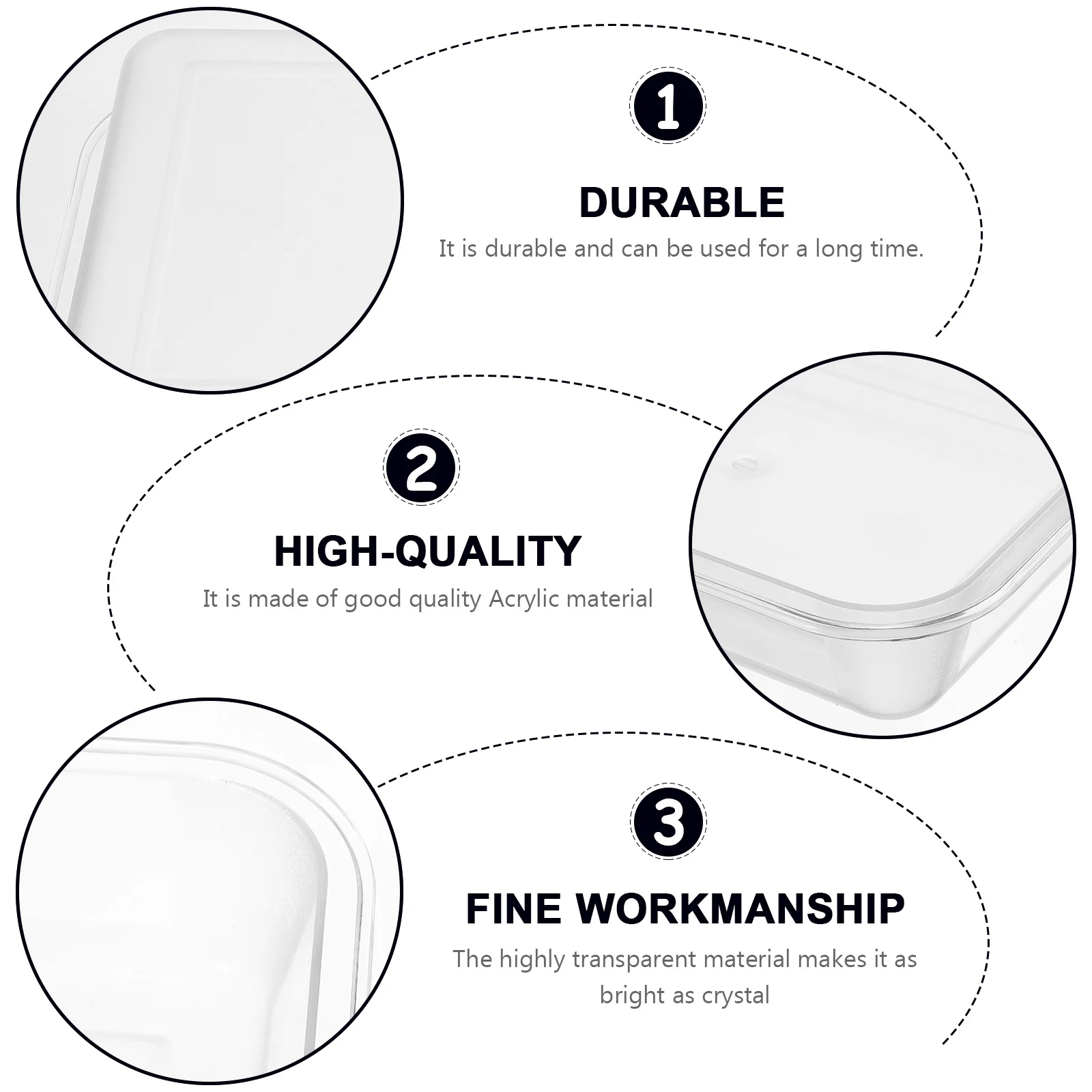 

Food Acrylic Cold Dish Tray Multi-function Dumplings Household Products Rectangular Plate Storage