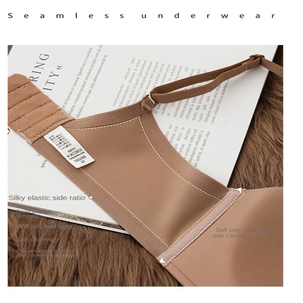 Ropa interior inalámbrica de poliéster 2024, sujetador cómodo fino sin costuras para mujer, lencería suave, sujetadores superiores de tubo para mujer