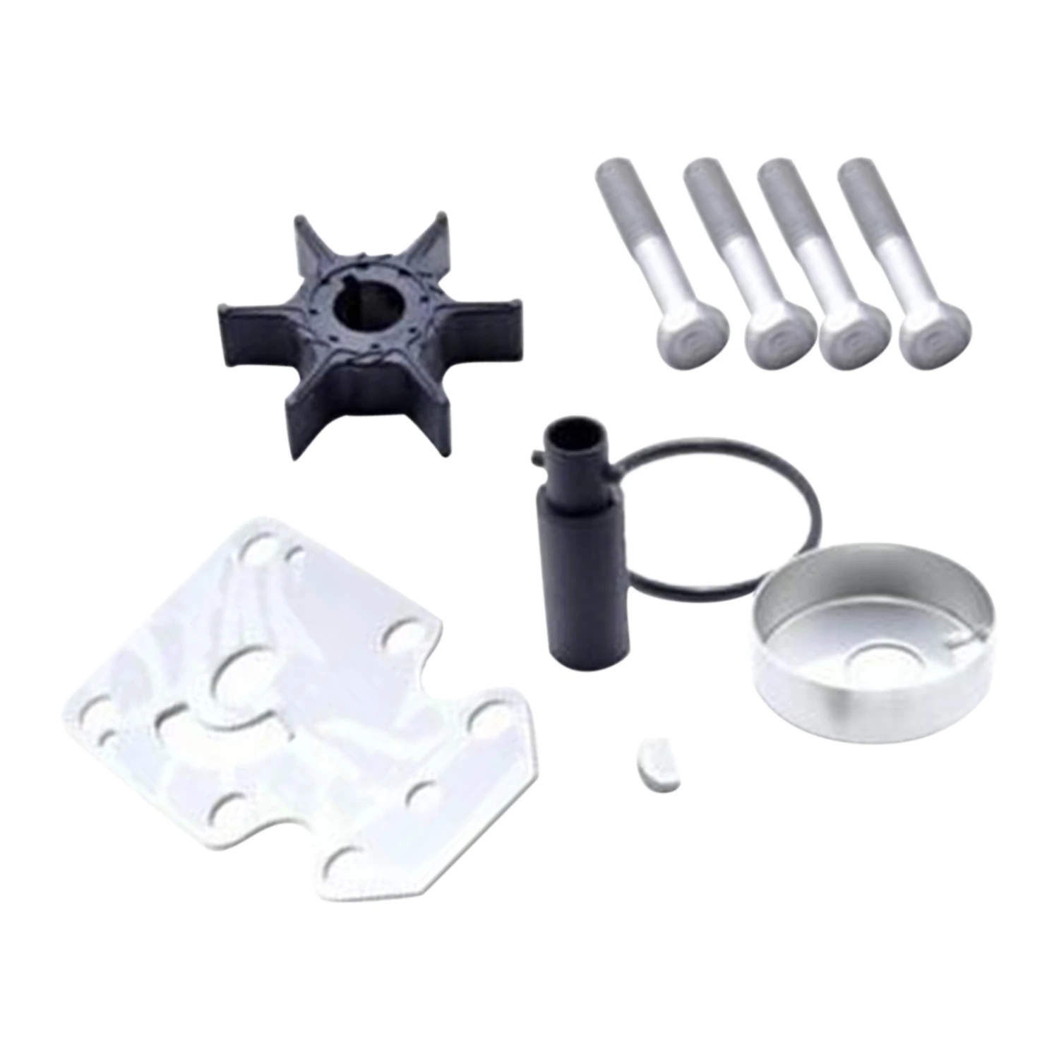 Water Pump Impeller Repair Kit 69G-W0078-00 69G-W0078-01 69G-W0078-02 Compatible With Yamaha 8HP 9.9HP T8 T9.9 Outboard