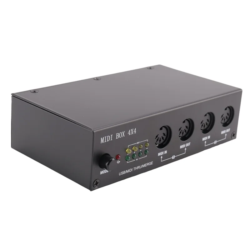 MIDI Box Musical Instruments USB MIDI Interface Merge Thru Box 64 MIDI Channels-A05I