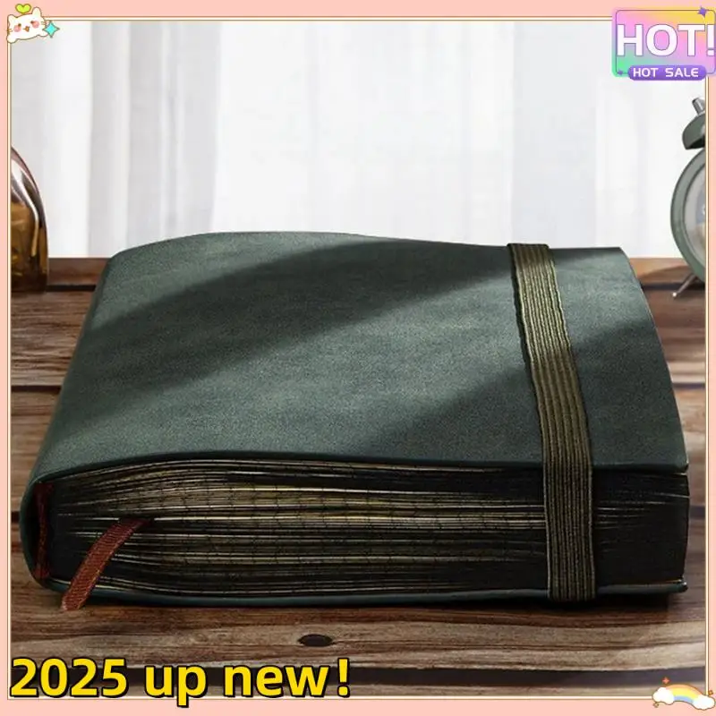 

A5 Thick Green Diary Notebook 320 Pages Leather Notebook Student Stationery Office Supplies For Writing And Recording Durable