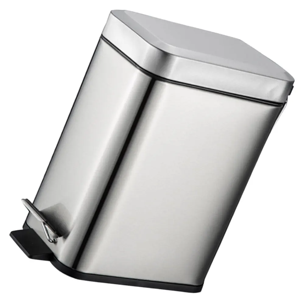 

Pedal Trash Can Good-looking Rubbish Storage Food Kitchen Bin Office Recycle Stainless Steel Container Convenient Structure