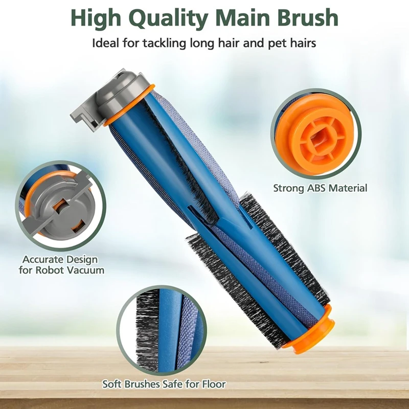 9PCS Vacuum Replacement Parts For Shark RV2310AE Matrix Robot Vacuum Cleaner Main Side Brush HEPA Filters Sponge Filter