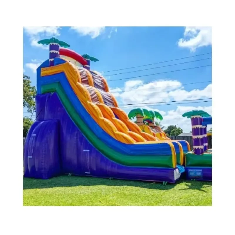 Anpassbare große aufblasbare Wasserrutsche aus PVC-Material für Partys