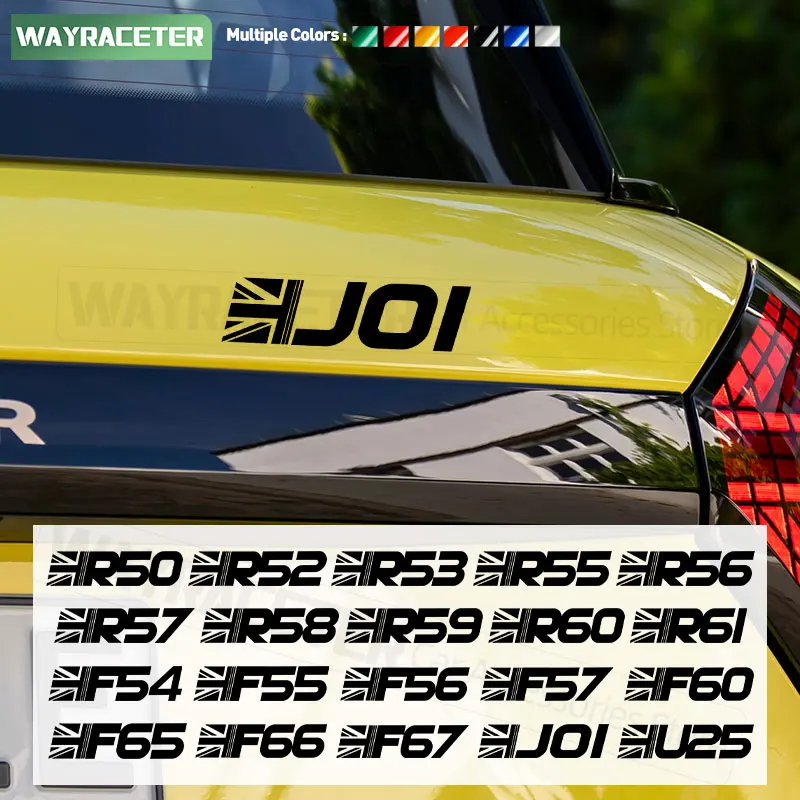 2 Pcs Union Jack Graphics Decal Car Sticker For MINI Cooper J01 U25 F66 F65 F67 R50 R53 R55 R56 R57 R58 R60 F54 F55 F56 F57 F60