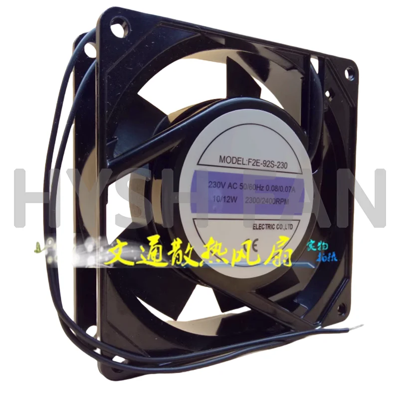 Ventilador de refrigeración, F2E-92S-230-92B, 0,08/0.07A, 12/10W, 9 Cm