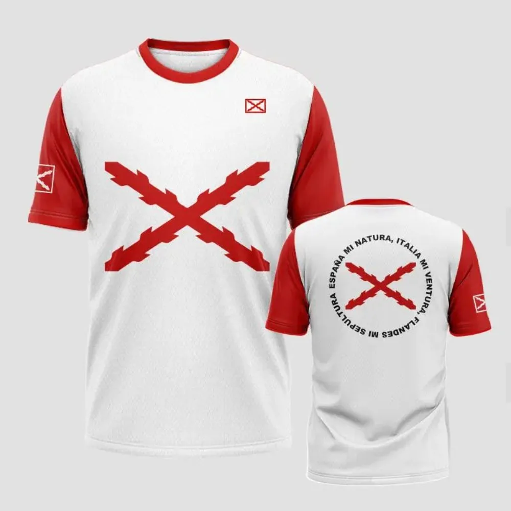 2026 Summer Spanish Men's Sports T-Shirt Casual Fashion 3D Print Breathable Shirt Street Youth Top Unisex Football Jersey