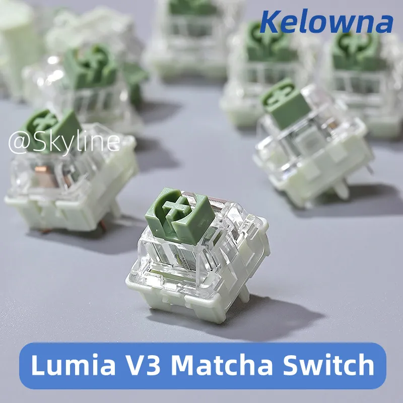 

【In Stock】Kelowna Lumia V3 Matcha Linear Switch 5-Pins 55g Factory Lubrication Mechanical Keyboard Customized Switch