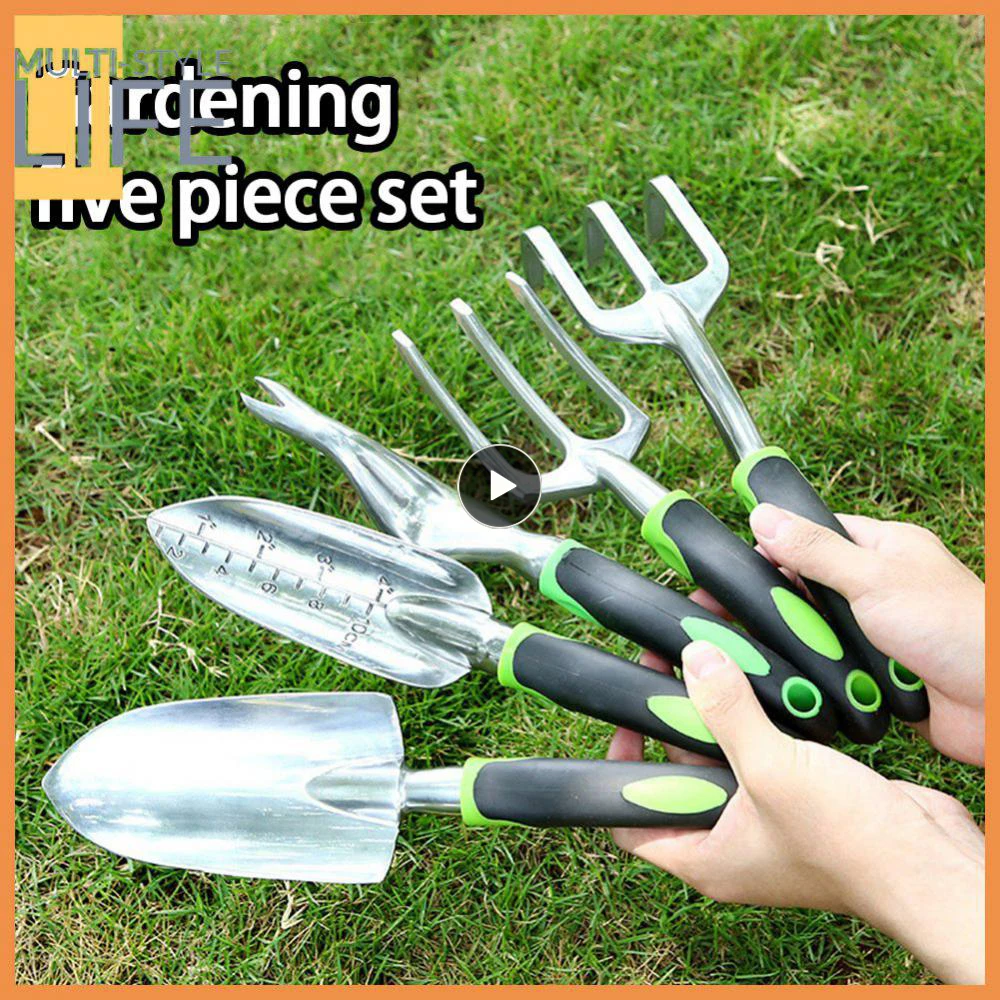 Hand Rake Shovel With Scale Weeder Tools With Ergonomic Handle Garden Lawn Farmland Transplant Cultivator Garden Tools Set