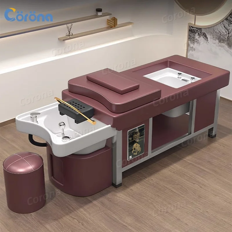 

Multifunctional Modern Water Circulation Therapy Headspa Electric Shampoo Bed and Pedicure for Salon
