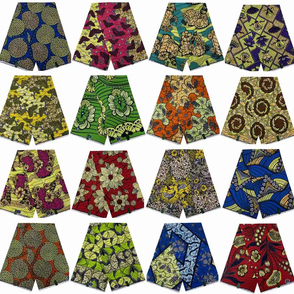 Guaranteed Veritable African Real Wax Prints Fabric Ghana Style Ankara Wax Tissu Pagne 100%Cotton Soft Design Nigeria Wax Fabric