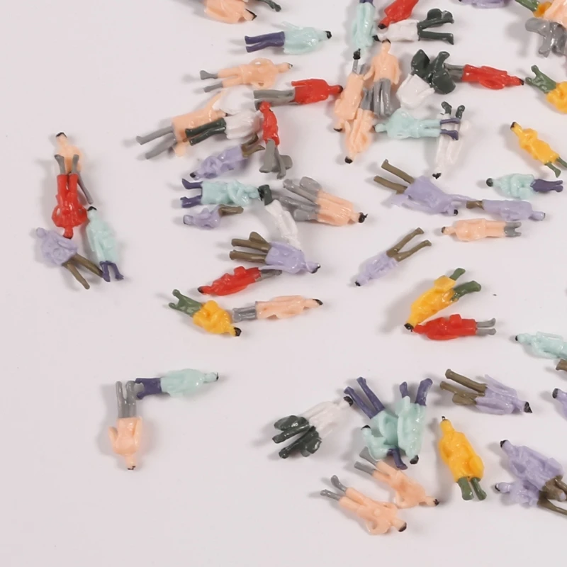 100 피스 1:87 빌딩 레이아웃 모델 사람들 기차 호 스케일 그린 피규어 승객, 도매 & 드롭 쉬핑