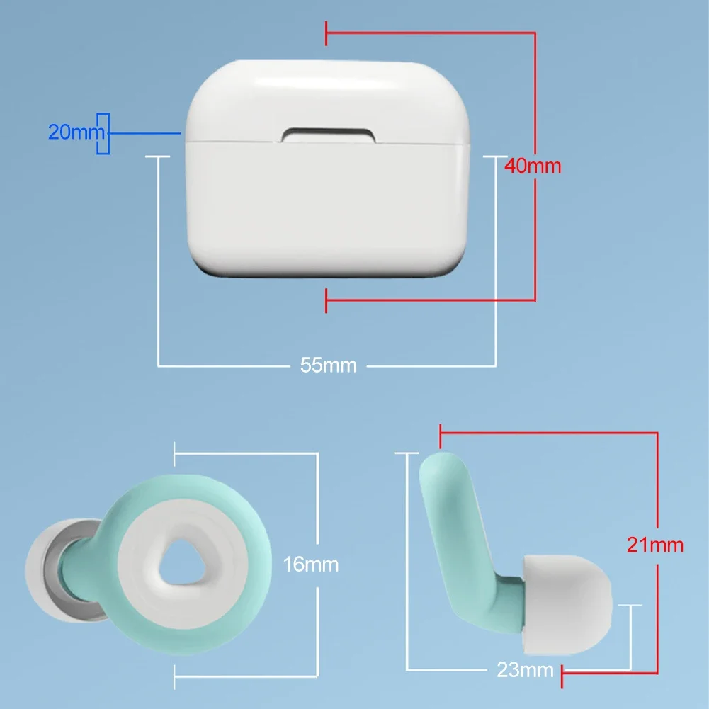 Silicone Earplug Sleep Noise Ear Plug Canceling Noise Reduction Soundproof Anti Sonre Soft Slow Rebound Protection Ears Foam