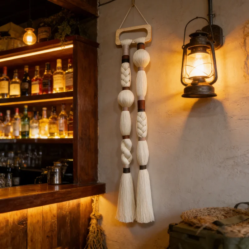 Three-dimensional kink woven pendant homestay entrance door wall decoration natural atmosphere soft furnishings