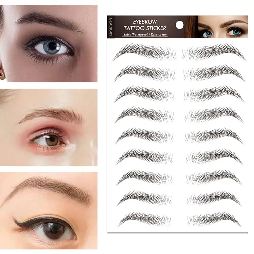 4d natürliche lebendige haar ähnliche realistische falsche Augenbrauen Augenbrauen Tattoo Augenbrauen Schablone wasserdicht dauerhafte Augen Make-up Augenbrauen Aufkleber