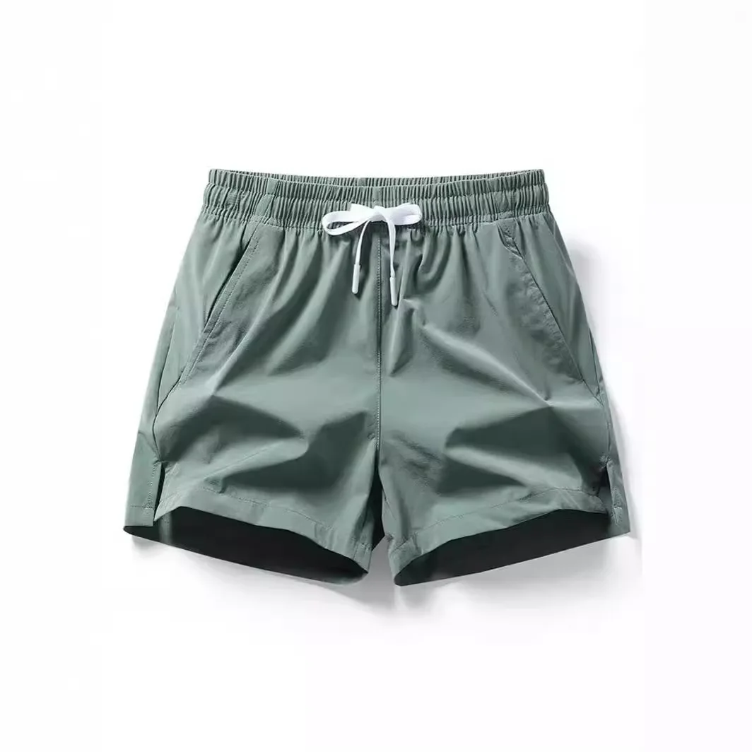 

Новые свободные шорты, мужские летние повседневные брюки с тремя точками, тонкие шорты, дышащие брюки на шнуровке