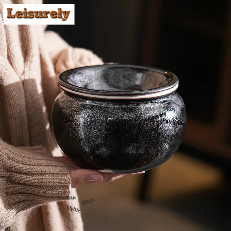 850ML Ceramic Lotus Pod Jianshui Tea Cup Wash Water Washing Slag Tank Tea Dust Cylinder Barrel Chaxi Cafes Accessories Craft
