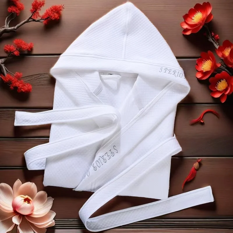 100% Cotton Terry Towel Bathrobe Robe Man And Women Kimono Dressing Gown Sleepwear Water Uptake Hotel Swimming Robe