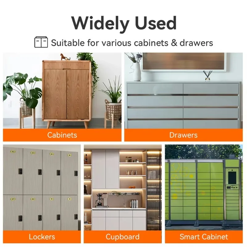 Safety Combination Electronic File Drawer Locks Controller Zigbee Gym Rfid Bluetooths Fingerprint Smart Hidden Rfid Cabinet Lock
