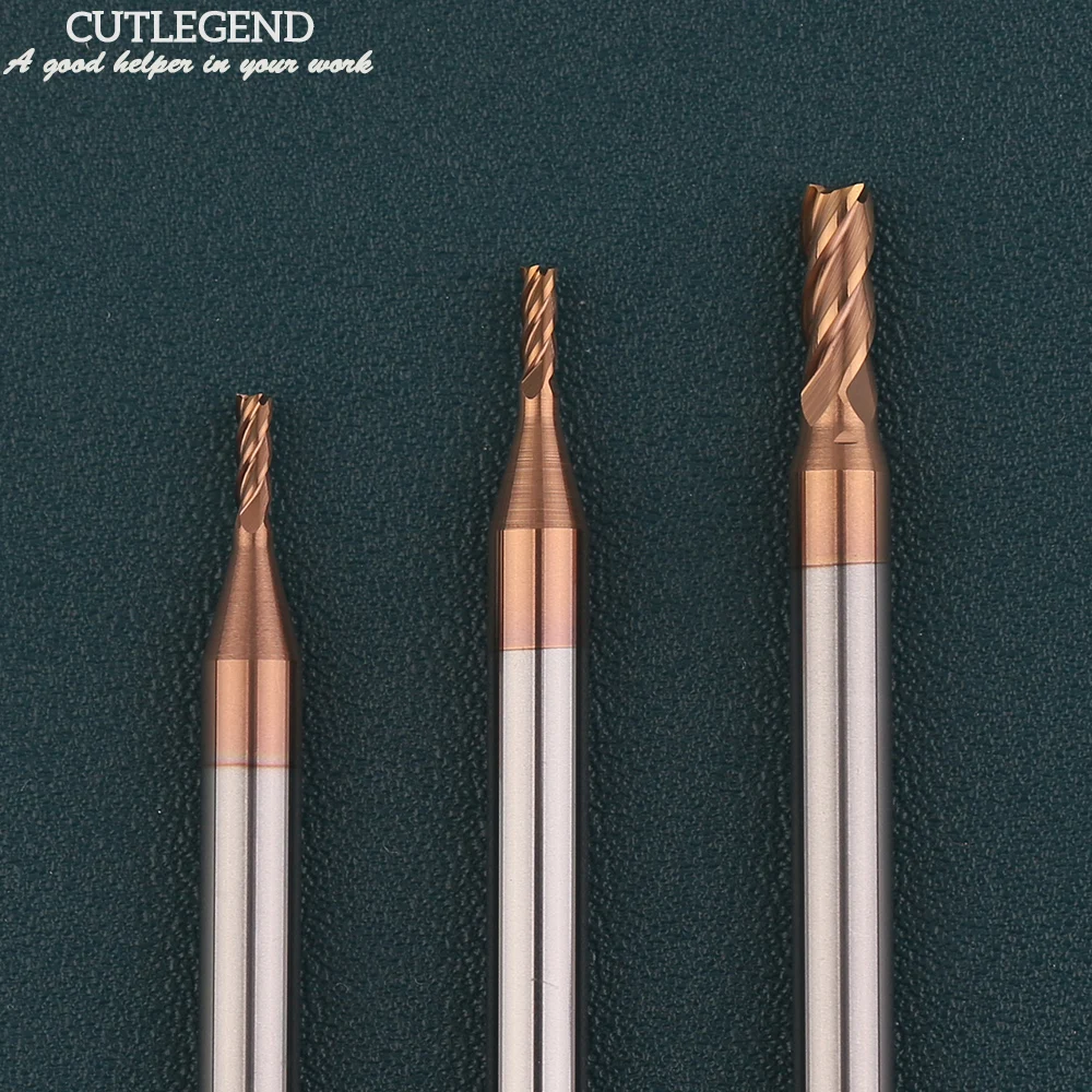 10PCS Carbide Flat End Milling Cutter 4 Flutes Metal Steel Machining Tool 1.1-1.9mm 2.1-3.9mm 1.05-1.95 2.05-2.95 3.05-3.95mm
