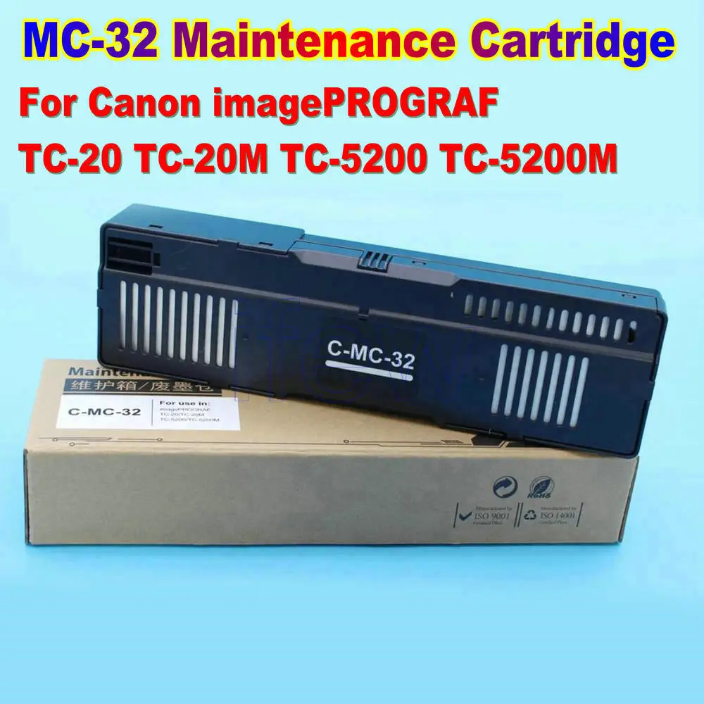 Canon imagePROGRAF için MC-32 MC32 bakım çipli kartuş 1156C009AA TC-20 TC-20M TC20 TC20M bakım atık mürekkep tankı