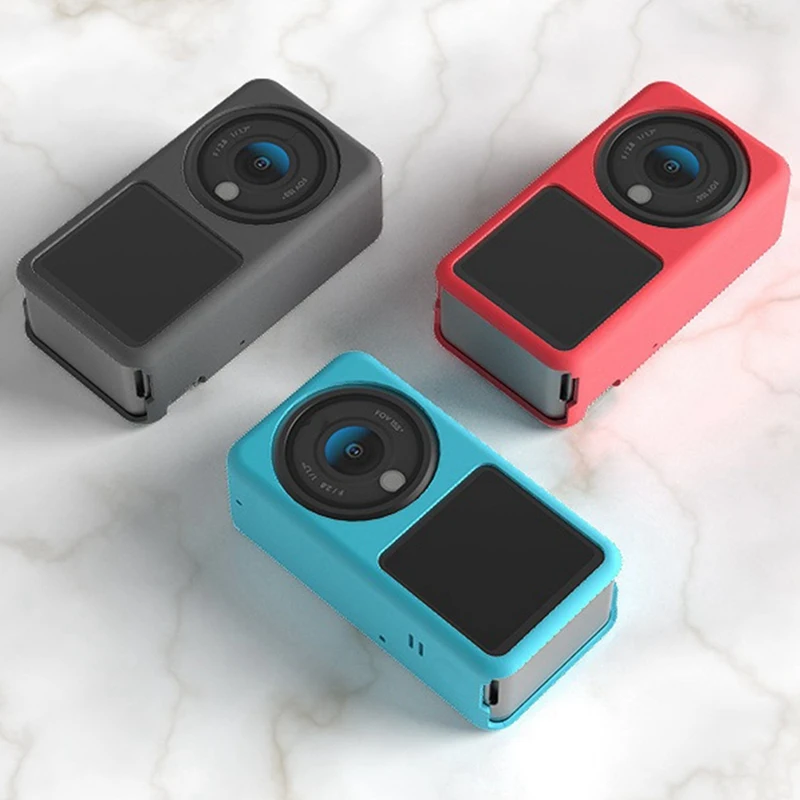 Hot-Silicone Protective Cover Dust-Proof And Shock-Proof Soft Cover Lens Screen Case Frame For Dji Action 2
