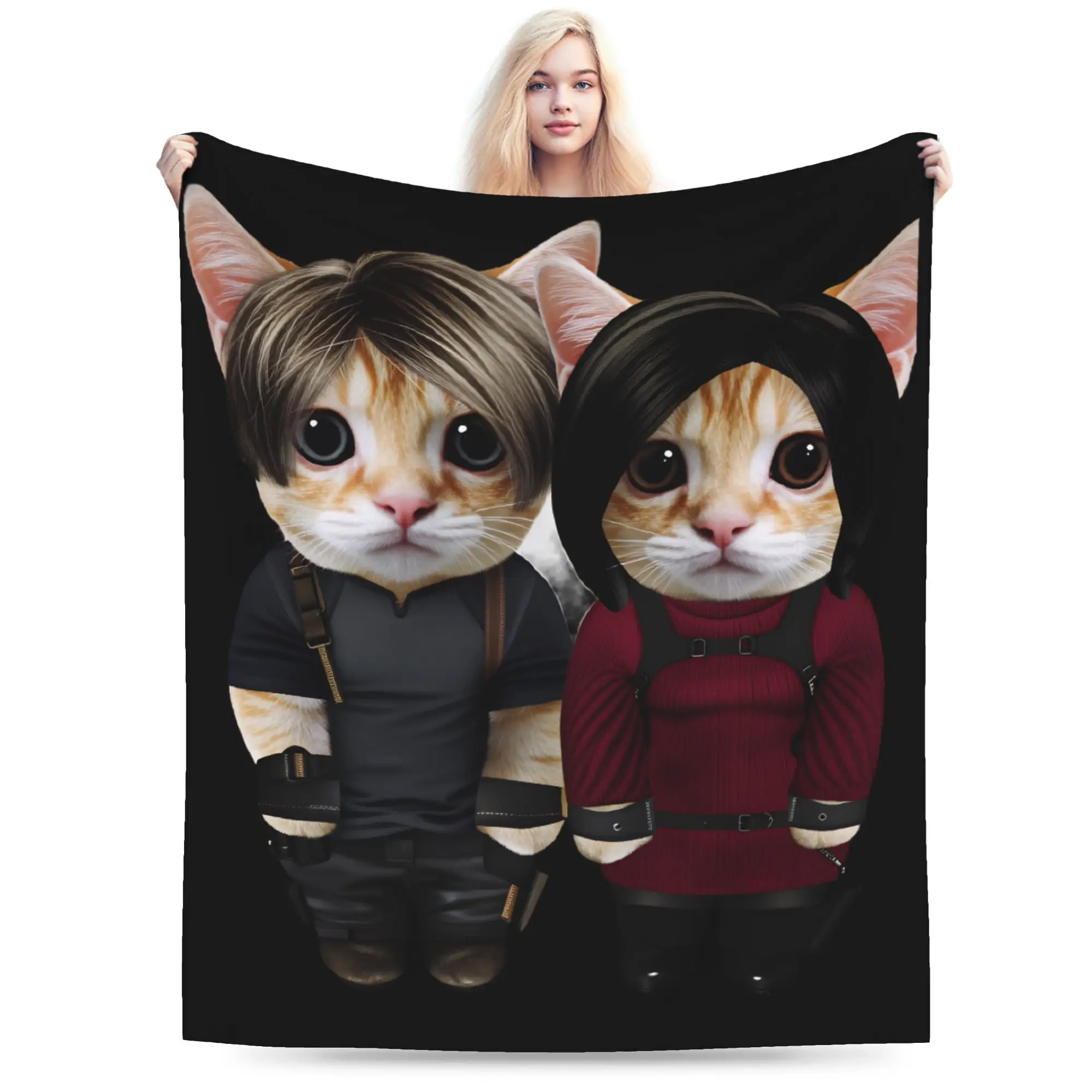 S Kennedy Residents Evils 9 Soft Warm Blanket Children Plush Bedding Throws Graphic Home Decor Flannel Bedspread Sofa Bed Cover