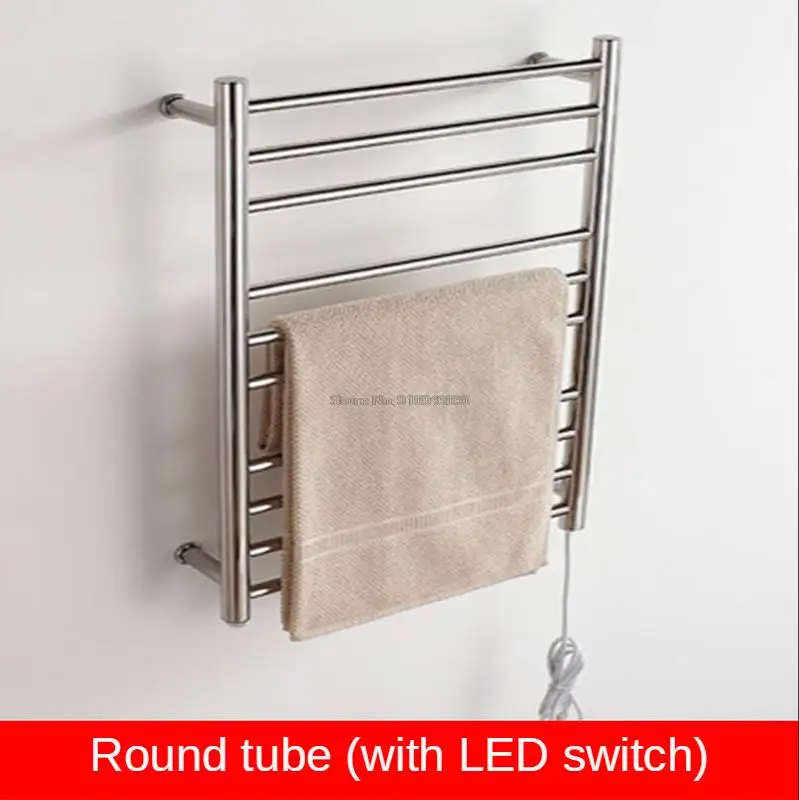 Rak Handuk Pemanas Elektrik Baja Tahan Karat Rak Pengering Kamar Mandi Rak Handuk Kamar Mandi Rak Rak Handuk