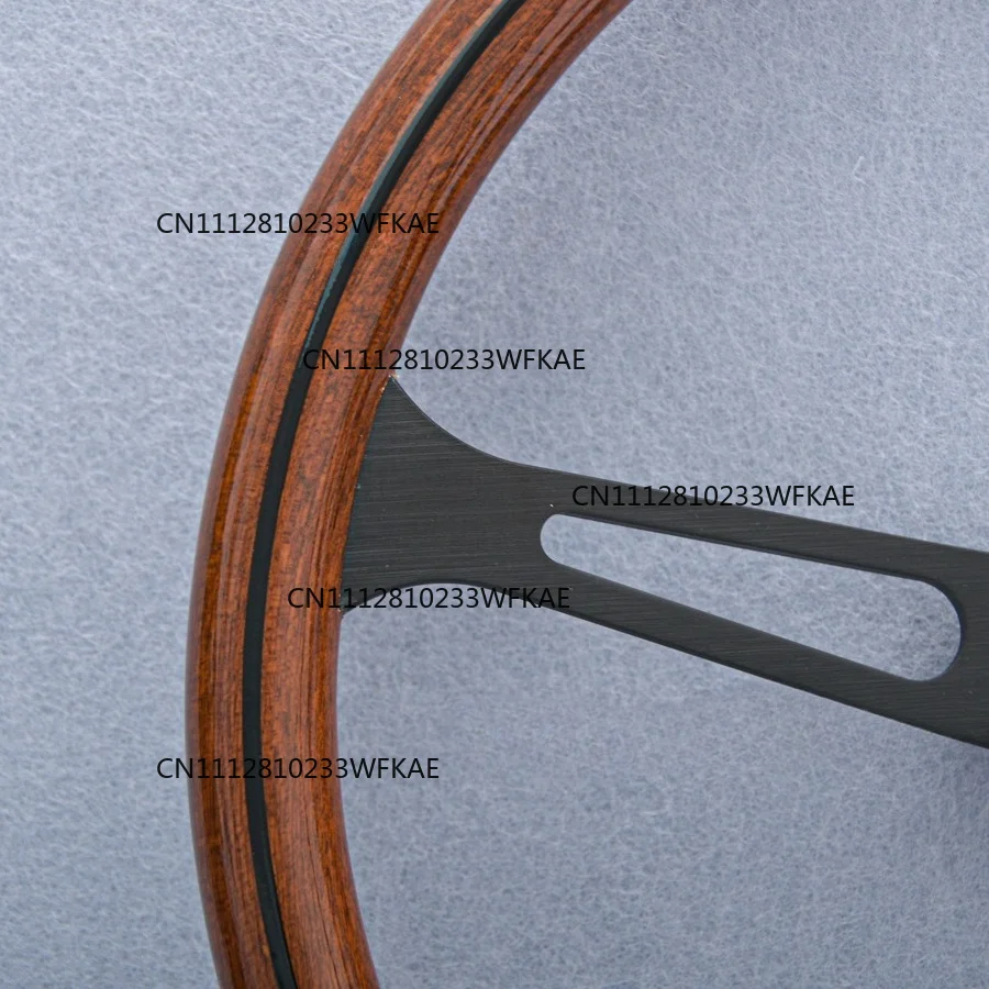 Car universal 15-inch retro mahogany steering wheel, modified light concave steering wheel