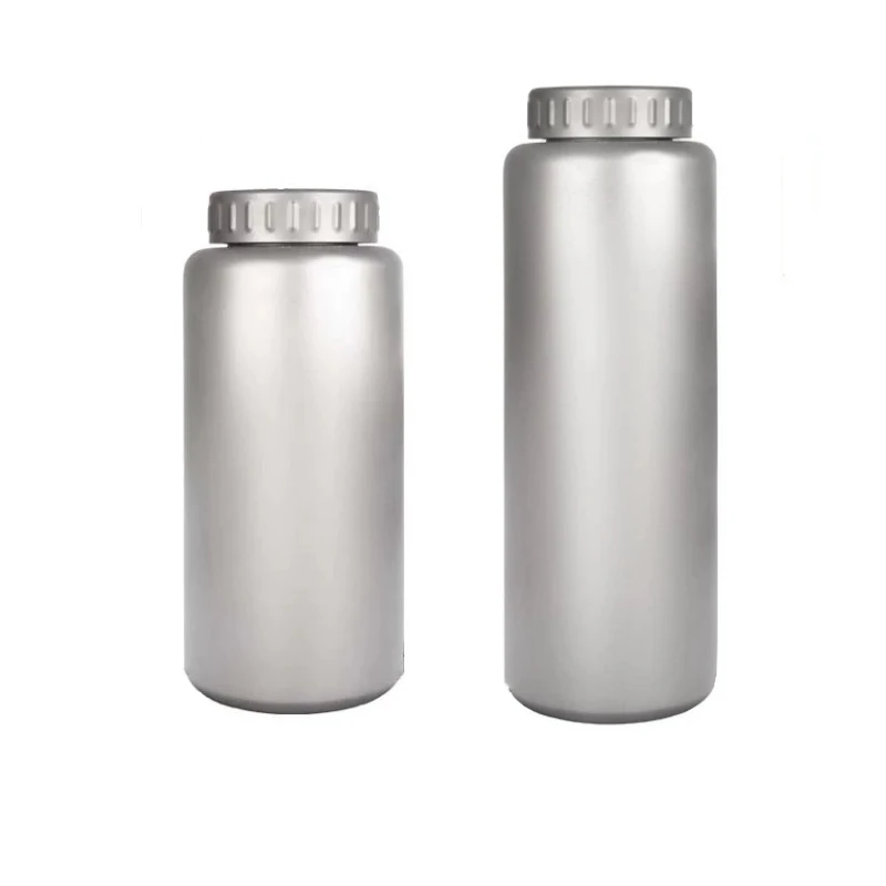 1.2/1.5L Pure Titanium Large Capacity Water Bottle Outdoor Portable Water Bottle Camping Single-layer Not Insulated Water Bottle