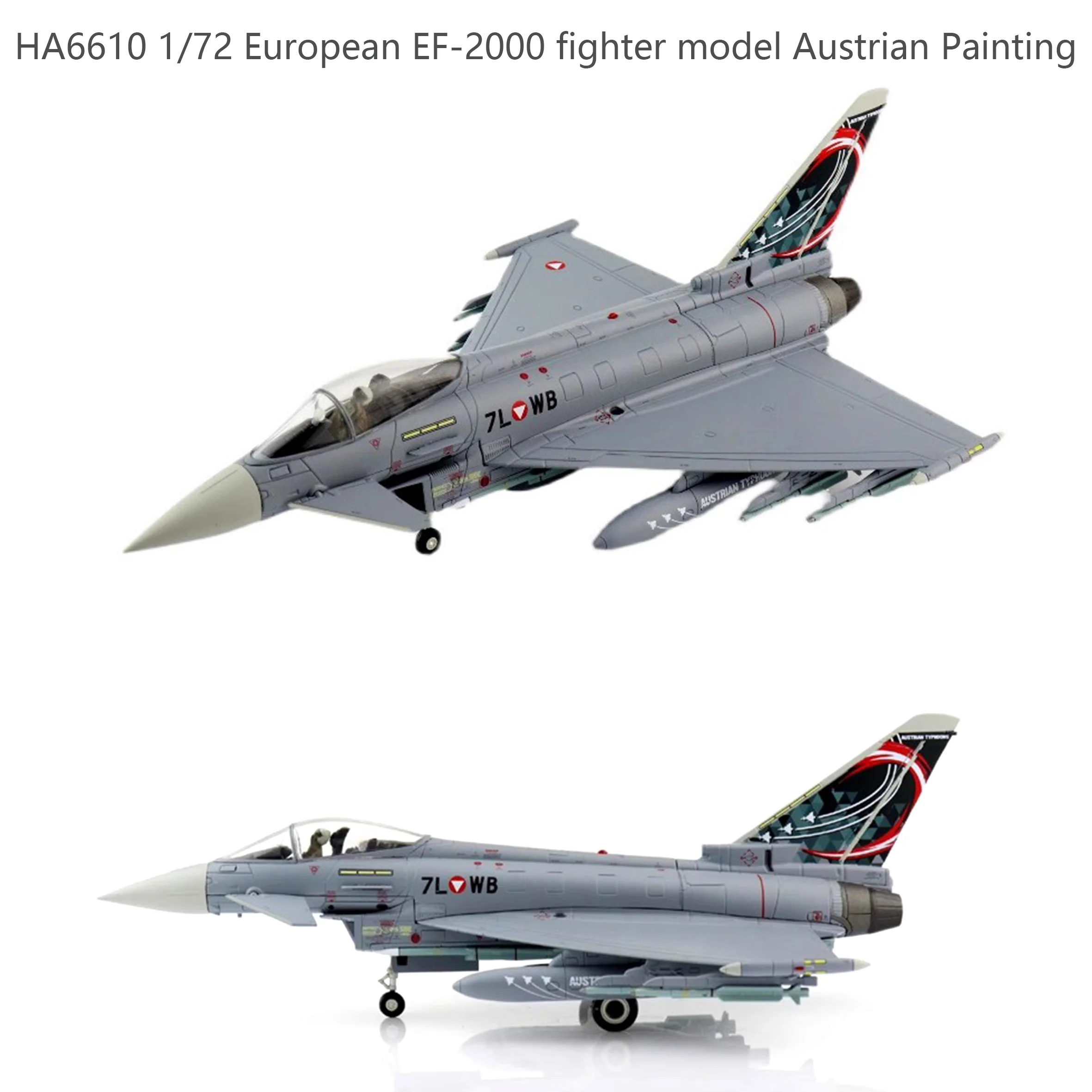 HA6610 1/72 European EF-2000 Typhoon Fighter Model Austria 2019 Alloy Collection Model