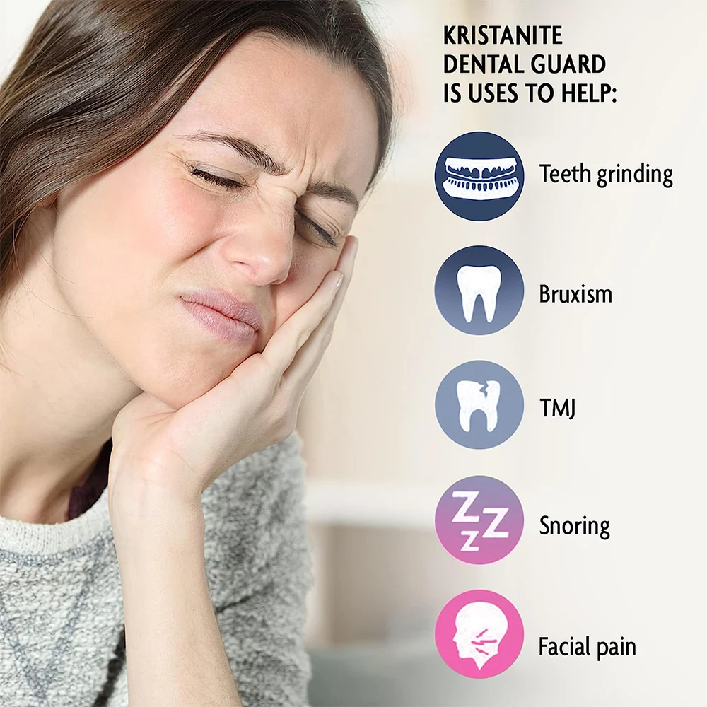 Anti Teeth Grinding Dental Guard Ready to Use Slim Sleek Comfortable for Lower Jaw Relieves Pain and Corrects TMJ and Bruxism