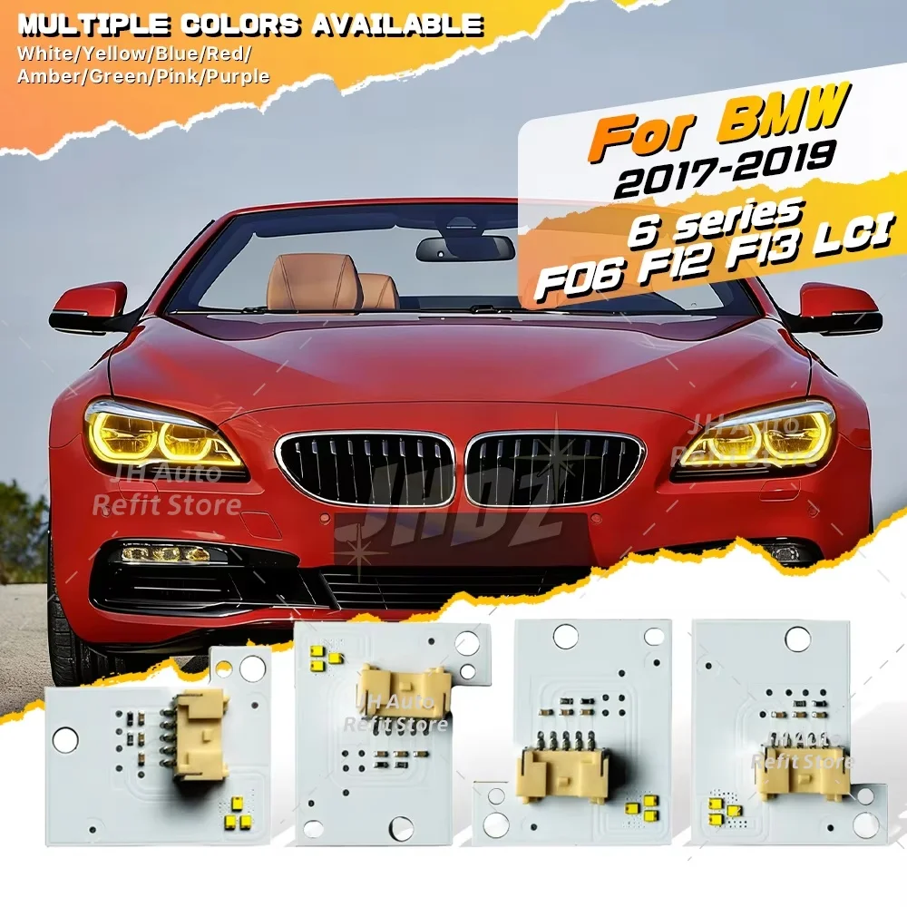 

Yellow LED Angel Eye DRL Module 63117394901 For 2017 2018 BMW 6 Series F06 F12 F13 LCI M6 640i Daytime Running Light Blue Red