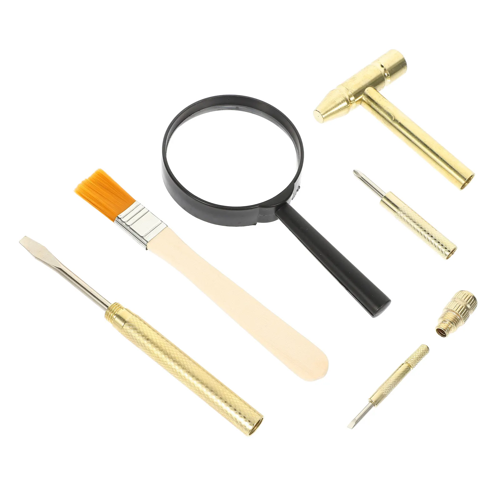 1Set Kid Excavation Tool Set Sturdy ABS Metal Wood Dig Hammer Brush Chisel Realistic Educational Science Exploration Kit